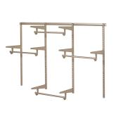 Knape & Vogt Closet Culture Wire Closet Kit - Steel - Champagne Nickel - 6-ft W x 48 1/2-in H x 16 7/8-in D