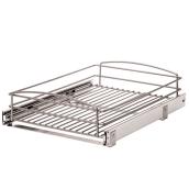 Real Solutions 14-in Frosted Nickel Pull-Out Basket