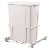 Poubelle coulissante simple Real Solutions, 33 L, blanche