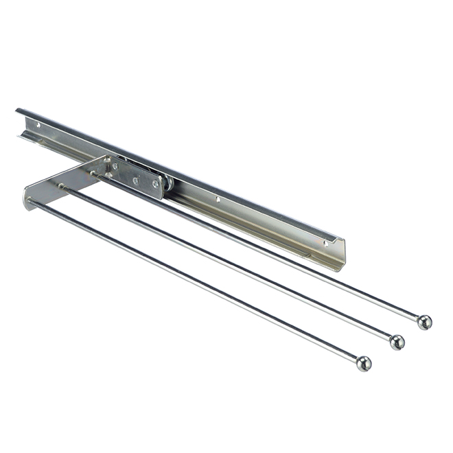 Real Solutions Pull-Out Towel Bar - Zinc - 3 Bars