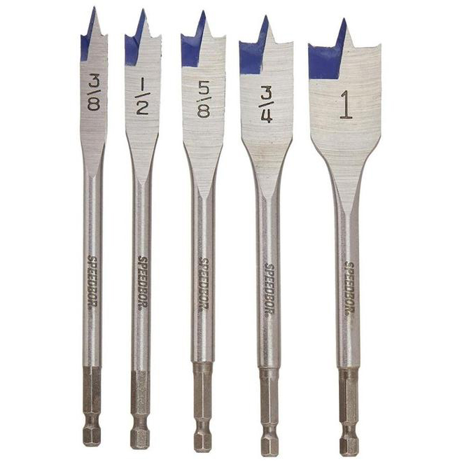 IRWIN SPEEDBOR 5-Piece Spade Bit Set