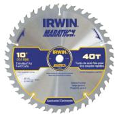 Lame de scie circulaire en carbure à dents standard IRWIN Marathon 10 pouces 40 dents