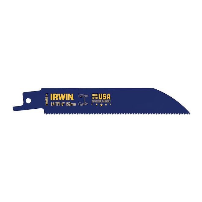 IRWIN 6in 14TPI MetalCutting Reciprocating Saw Blades 0019887 RONA