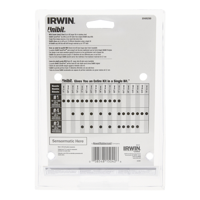 IRWIN Unibit 3-Piece Step Bit Set