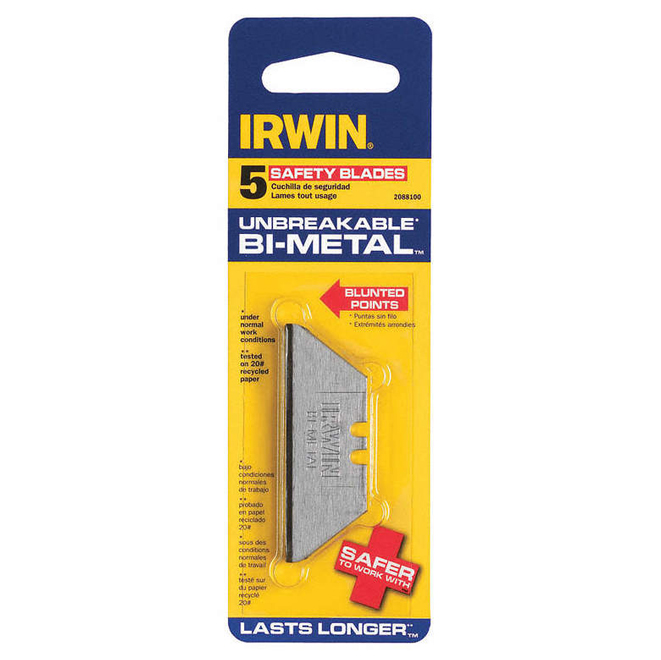 Lame de rechange pour couteau utilitaire IRWIN acier inoxydable paquet de 5