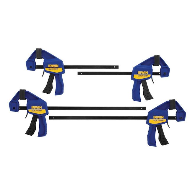 Irwin Quick-Grip Clamp Set 2 x 6-in and 2 x 12-in Pack of 4