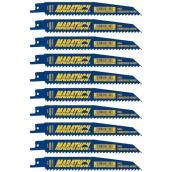 IRWIN 6-TPI Nail-Embedded Wood-Cutting Reciprocating Saw Blades