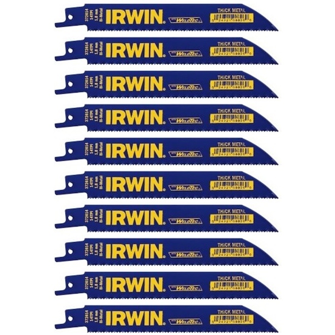 Lames de scie alternative IRWIN pour la coupe du métal, 6 po, 14 dents par pouce