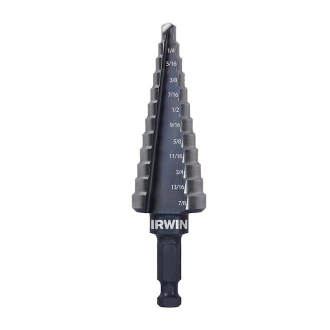 Irwin Unibit #4 12-Step Drill Bit - High Speed Steel - 3/16 to 7/8-in