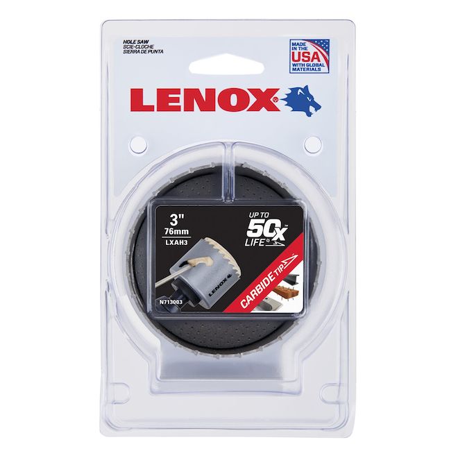Lenox Carbide-tipped 3-in Hole Saw - 1-Piece - Non-arbored