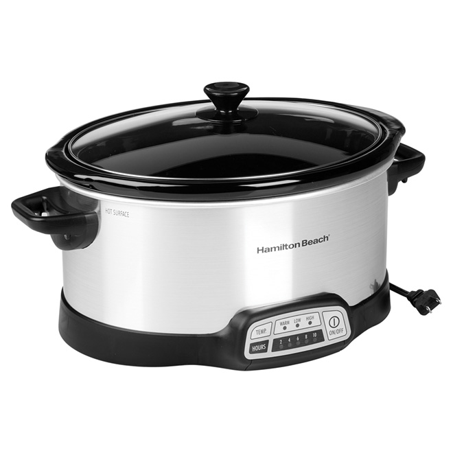 Hamilton Beach Programmable Slow Cooker - Stainless Steel - 6 Quarts