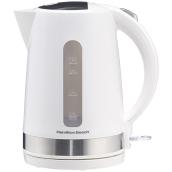 Bouilloire électrique sans cordon, 1,7 l, blanc