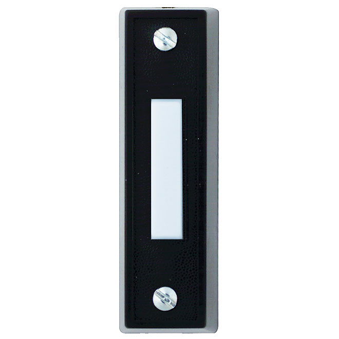 Wired Push Button Doorbell - Narrow - Black
