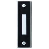 Wired Push Button Doorbell - Narrow - Black