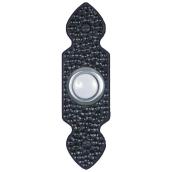Electric Door Chime Button - Metal - 3.63-in - Antique Black