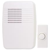 Globe Wireless Doorbell - Plastic - 5 1/2-in - White