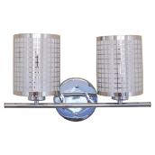 Applique murale pour meuble-lavabo, 2 lumières, chrome