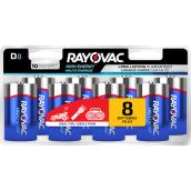 Rayovac High Energy Alkaline D Batteries - 8/Pk