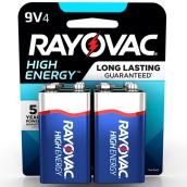 "9V" Alkaline Batteries - 4 Pack