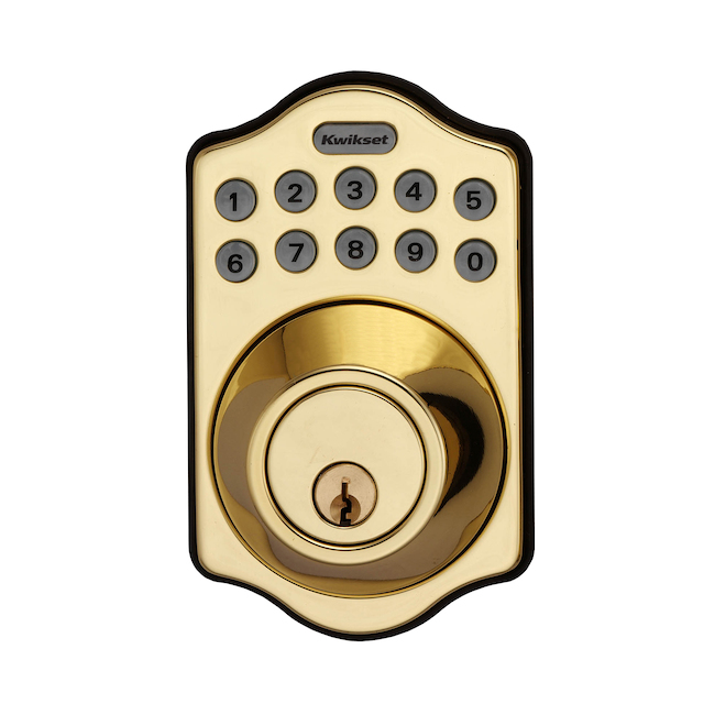 Kwikset Kwikset Arch Electronic Deadbolt with Lighted Keypad (Polished Brass)