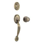 Weiser Kingsway/Fairfax SmartKey Keyed Entry Handleset (Antique Brass)