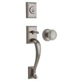 Weiser Pemberly Satin Nickel SmartKey Handleset with Wickham Knob