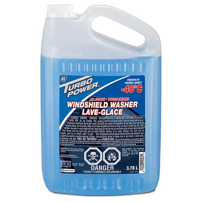 My winter washer fluid is rated to minus 45 degrees Celsius. So