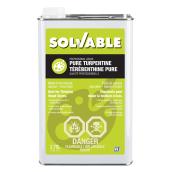 Solvable Professional Pure Turpentine - Flammable - Slow to Dissolve - 3.78 L