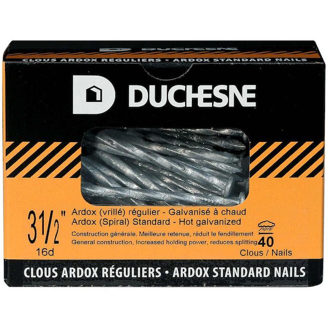 Duchesne Round Head Ardox Framing Nails -3 1/2-in L - Galvanized Steel - 40 Per Pack