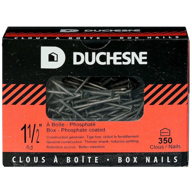 Duchesne Round Head Box Nails - 1 1/2-in L - Thin Shank - Phosphate Steel - 350 Per Pack