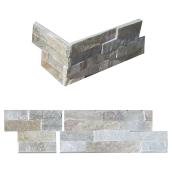 Ardoise murale « Ledgestone » en coin, beige naturel