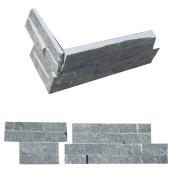 Ardoise murale « Ledgestone » en coin, gris naturel