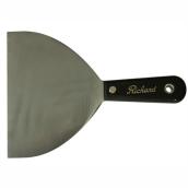 Richard Pro Flexible Taping Knife - High-Carbon Steel Blade - Black Polypropylene Handle - 6-in W