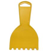 Richard Plastic Adhesive Spreader with Notch - Yellow - Square Teeth - 3-in W x 1/4-in D