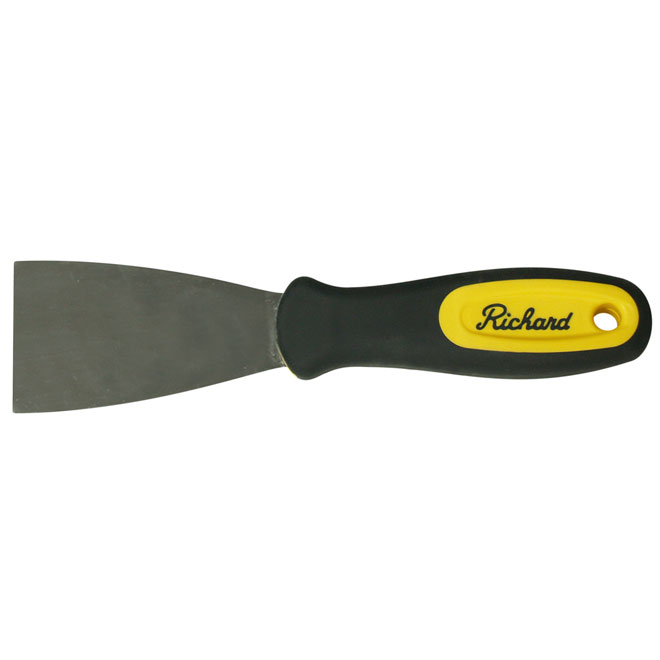 Couteau à mastic flexible Richard, lame rigide en acier dur, manche ergonomique de 2 po l.