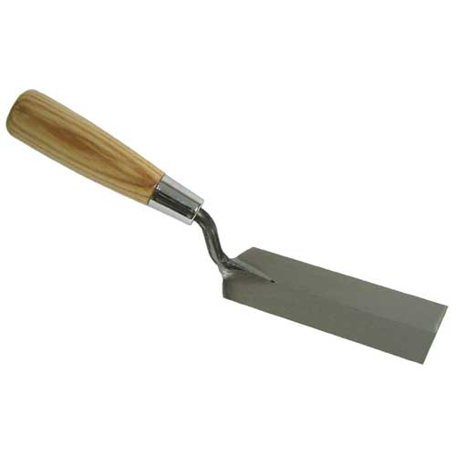 Richard Professional Square End Margin Trowel - High Carbon Steel Blade - 1 1/2-in W x 5-in L - Hardwood Handle