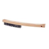 Richard Wire Brush - Long Curved Handle - 1/8-in L Steel Bristles - 14-in L