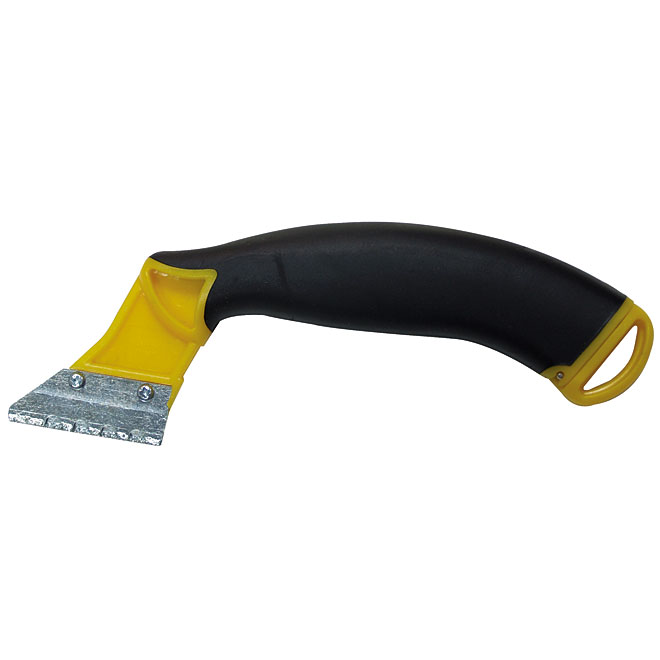 Richard Heavy-Duty Grout Rake - Yellow/Black Ergo-Grip Handle - 2-in Tungsten Carbide Blade - with Blade Storage
