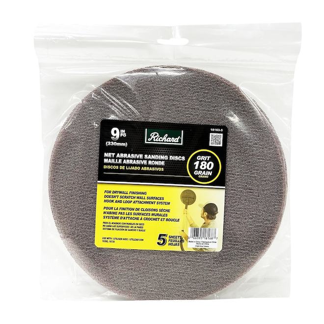 Disque Maille Abrasive Diamètre 225 Mm Pour Ponceuse Murs Et Plafonds Grain 120 Sea 1005754