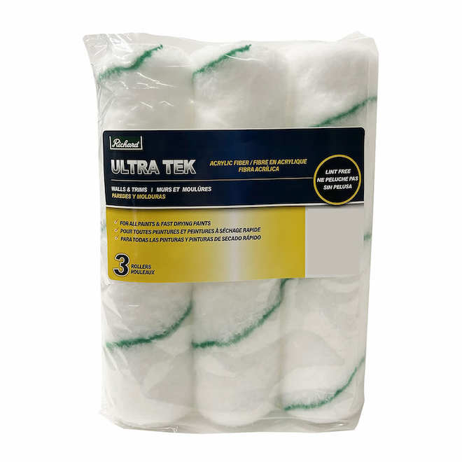 Richard Tools ULTRA TEK 3-Pack 9 1/2 x 3/8-in Acrylic Fiber Roller Cover