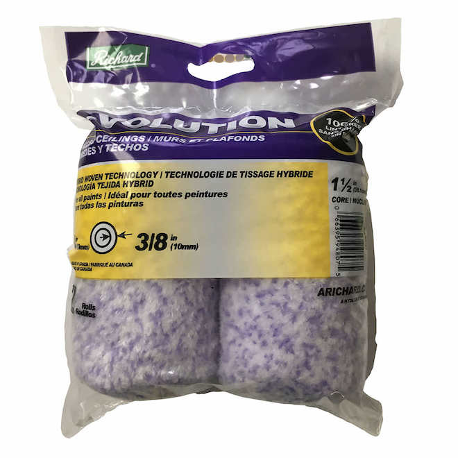 Richard Tools E-Volution 2-Pack 3/8-in Microfiber Mini Roller