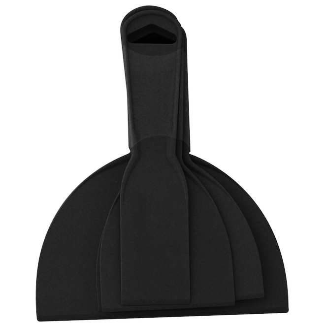 VALU+ Putty Knife Set in Black Plastic - 4-Piece