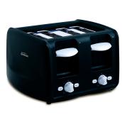 4-Slice Toaster with Retractable Cord - Black
