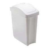 Wastebasket with Swing Top - 12 L - White