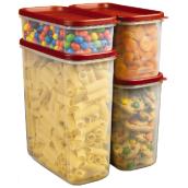 Set of 4 Food Containers - Plastic - Clear