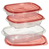 Ensemble de 3 contenants pour aliments, plastique