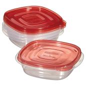 Ensemble de 4 contenants pour aliments, plastique