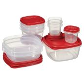 Set of 9 Food Containers - Plastic - Various Sizes