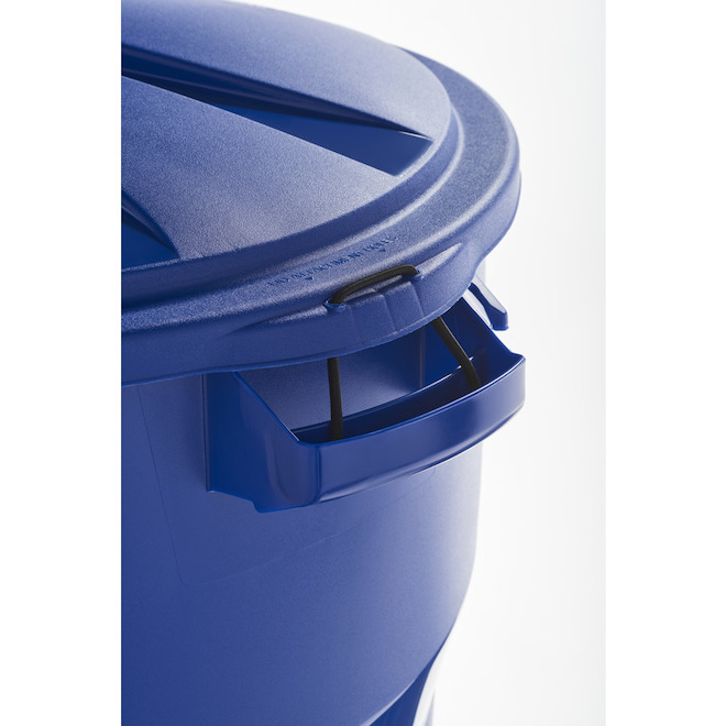 Bac de recyclage extérieur Rubbermaid, 32 gal., plastique, bleu