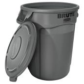 Rubbermaid Commercial Brute Commercial Trash Can - 44-gal - Plastic - Grey